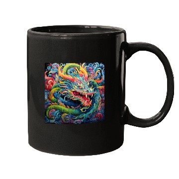 Discover dragon pattern circle pentel color 6 Mugs