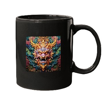 Discover dragon pattern circle pentel color 5 Mugs