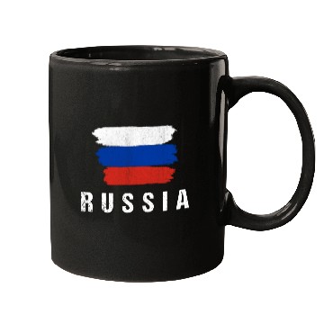 Discover Painted Russia Flag Russian Flag Fan Mugs