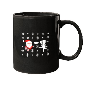 Discover Santa Claus Playing Disc Golf Ugly Christmas T Shi Mugs