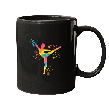 Discover Ballet Dancer Colorsplash Man Ballerino Mugs