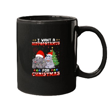 Discover I Want Hippopotamus For Christmas Hippo Lover Xmas Mugs