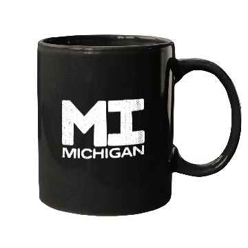 Discover Mi Michigan State Vintage Typography Mugs