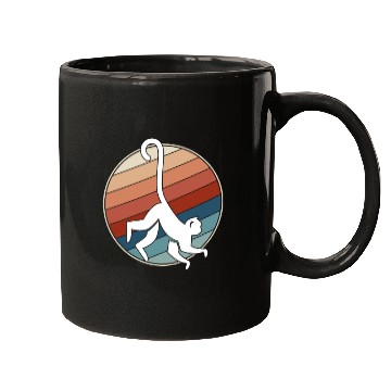 Discover Monkey in Retro Style Mugs