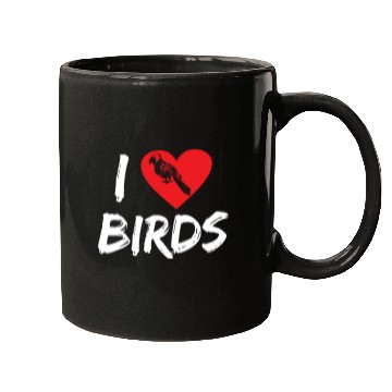 Discover Bird Lover Heart Cute Birdwatcher Parrot Heron Mugs