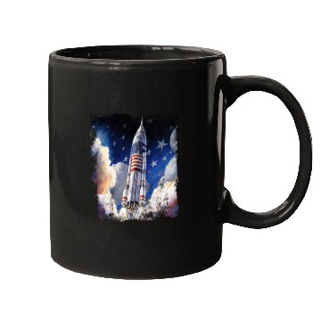 Discover Patriotic Starship US Astronauts Stars and Stripes Mugs