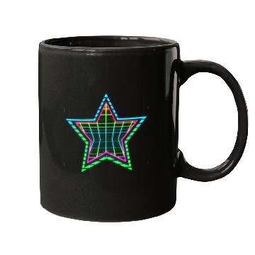 Discover Star neon vintage retro style 90s. Mugs
