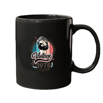 Discover Vintage since 1978 headphones Mugs