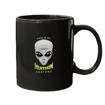 Discover Alien Human Costume Funny Lazy Creepy Halloween Mugs