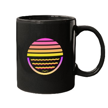 Discover Retro sunset style 80s Mugs