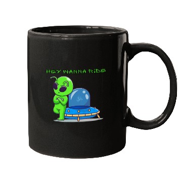 Discover Alien with Flying Saucer Mugs