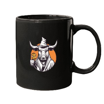 Discover Halloween Bitcoin Wizard Bull Mugs