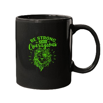 Discover Green And Navy Be Strong Mugs
