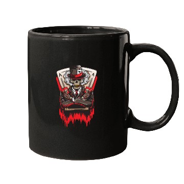 Discover Spades Ace Death Poker Texas Hold'em Mugs