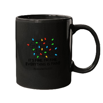 Discover Everything Is Fine Christmas Lights Ela Teacher Mugs