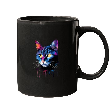 Discover Colorful Cute Shorthair Domestic Cat Mugs