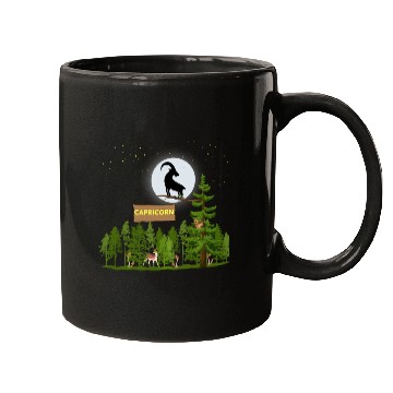 Discover Zodiac Sign Capricorn Astrology Wild Forest Mugs