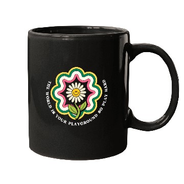 Discover Flower Quote Playground Mugs