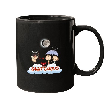 Discover Zodiac Sign Sagittarius Astrology Angel & Bow Mugs