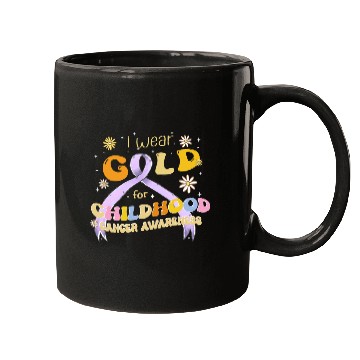 Discover I Wear Gold For Childhood Cancer Awareness Mugs