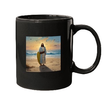Discover Surfing Jesus Mugs