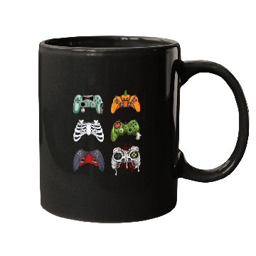 Discover Halloween Skeleton Zombie Gaming Controllers Mugs