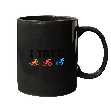 Discover I Swimming Cycling Running Marathoner Mugs