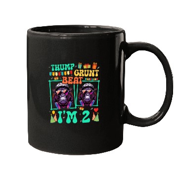 Discover Thump Grunt Beat I'm 2 Gorilla Lover Kid 2nd Mugs