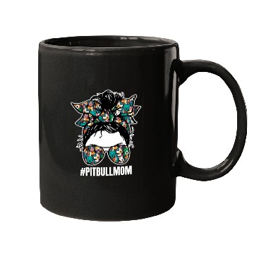 Discover Pitbull Mom Funny Dog Pets Lover Design Mugs