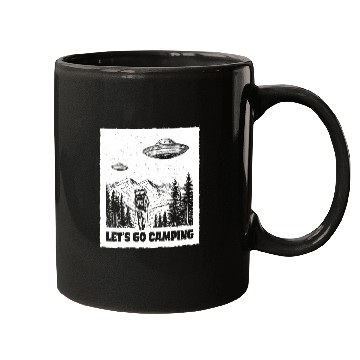 Discover Let's Go Camping - White Ink Mugs