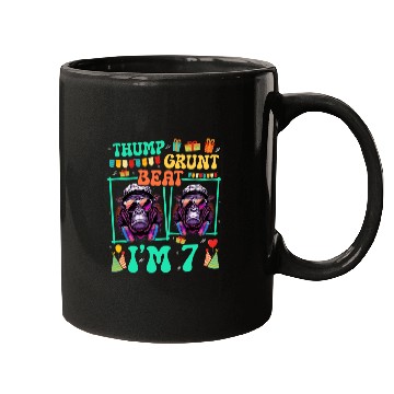 Discover Thump Grunt Beat I'm 7 Gorilla Lover Kid 7th Mugs
