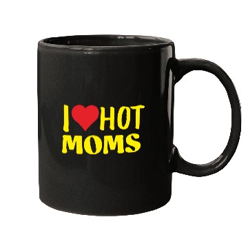 Discover I Love Hot Moms Yellow Mugs