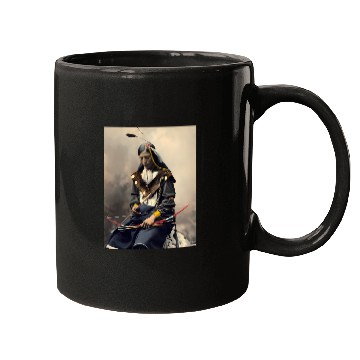 Discover Native American Chief Bone Necklace With Bow Arrow Mugs