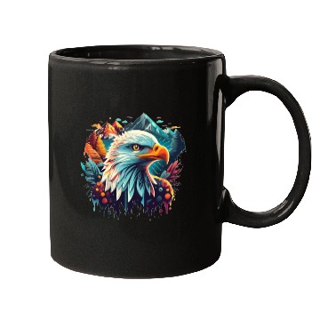 Discover Eagle in front of mountains Mugs