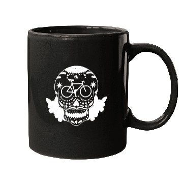 Discover Cycling Cyclist Skull Mugs