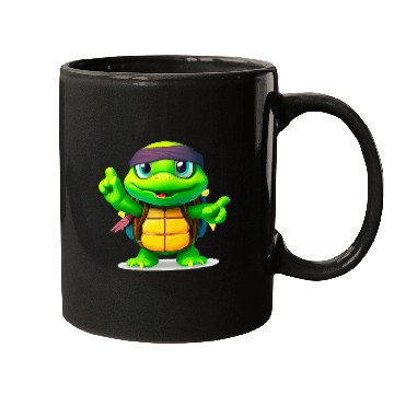 Discover Happy Whimsical Turtle Back to School Mugs
