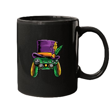 Discover Video Games Controller Mardi Gras Mugs