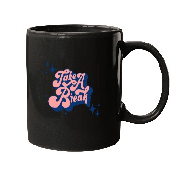 Discover Pink Blue Typography Mugs
