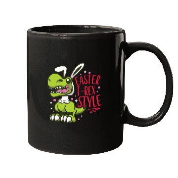 Discover Easter T-rex Dinosaur Easter Funny T-rex Easter Mugs