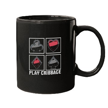 Discover Play Cribbage Playing Cards Loves Crib Board Game Mugs