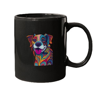 Discover Abstract Dog Mugs