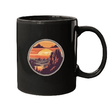 Discover Mountains Retro Mountains Nature Mugs