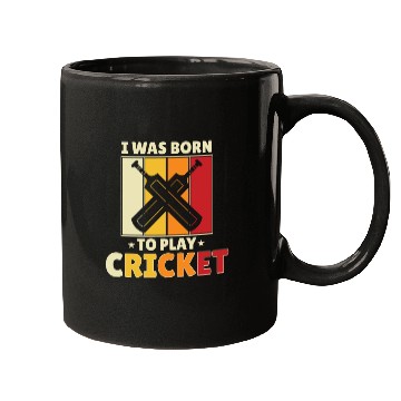 Discover I Was Born To Play Cricket Mugs