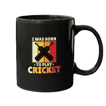 Discover I Was Born To Play Cricket Mugs