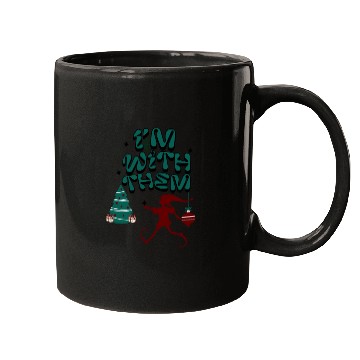 Discover "Im with them" Christmas Elf design Mugs