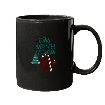 Discover "Im with them" Christmas Elf design 2 Mugs