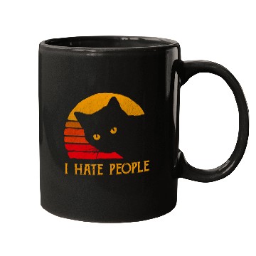 Discover Cat I Hate People Mugs