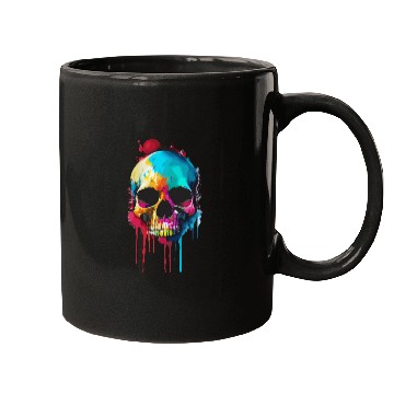 Discover Psychedelic skull meltdown Mugs