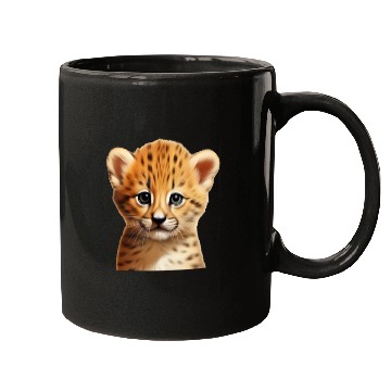 Discover Baby cheetah portrait Mugs