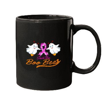 Discover Fun Boobs Save The Boo Bees Breast Cancer Mugs